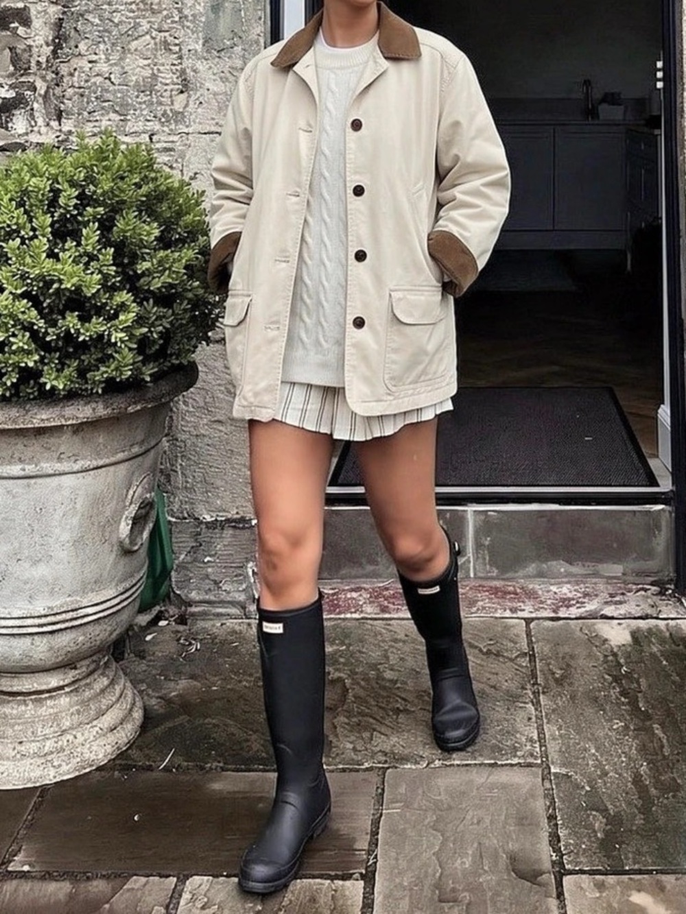 Vintage L.L.Bean Cotton Canvas Field Coat Women's Barn Jacket Cream XL Good